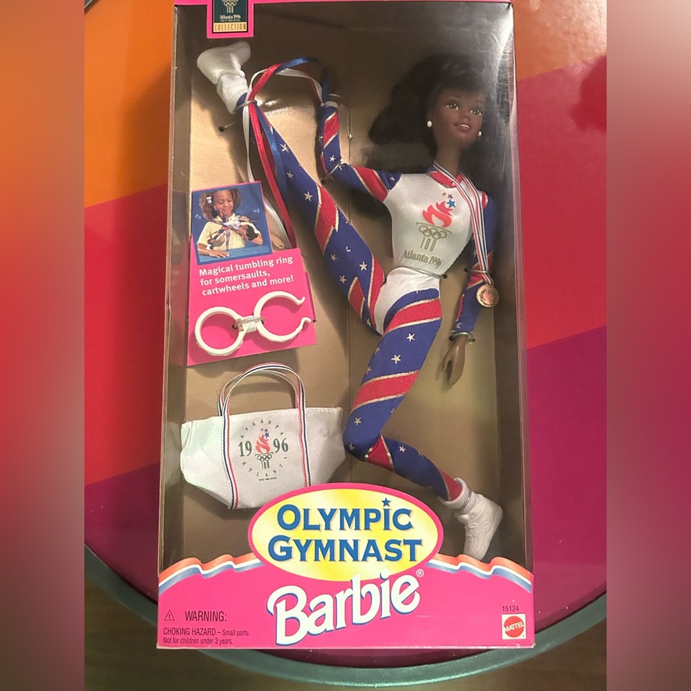 Barbie Olympic Gymnast Doll in Red, White & Blue! 1995.